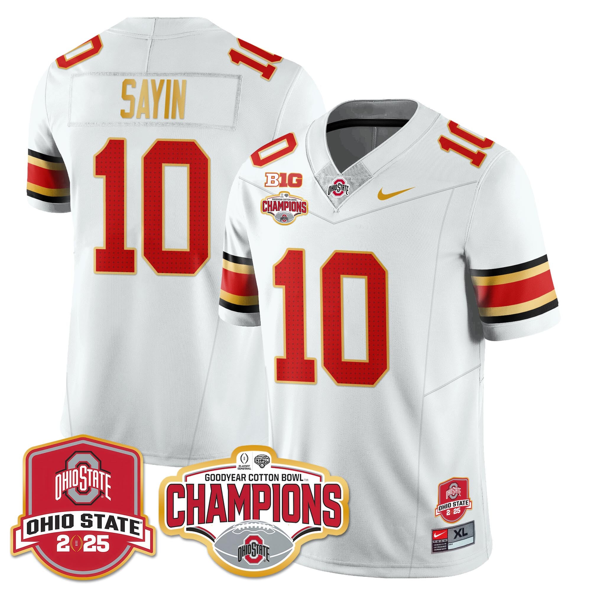 Men’s Ohio State Buckeyes 2024 Cotton Bowl Champions Jersey N2 – All Stitched