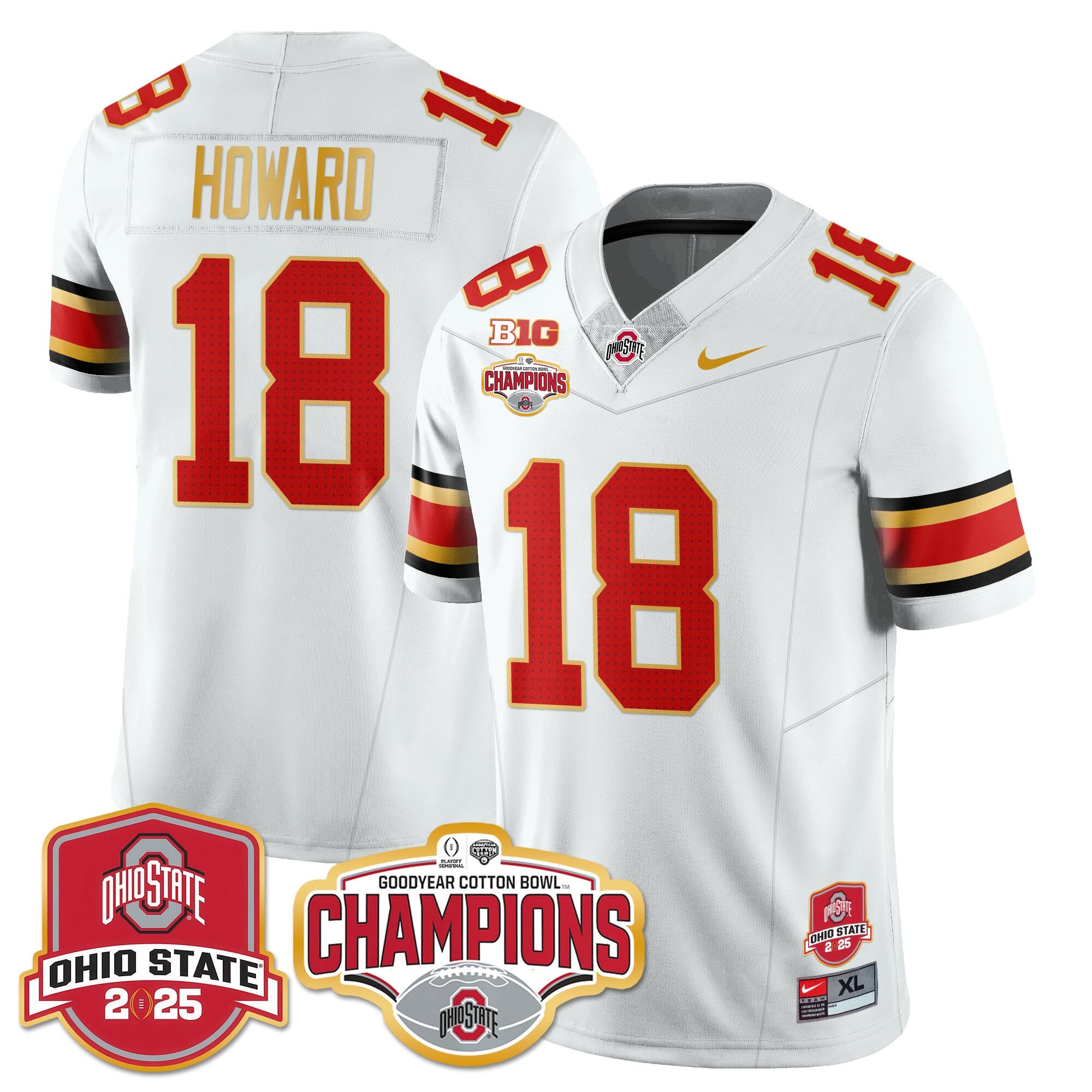 Men’s Ohio State Buckeyes 2024 Cotton Bowl Champions Jersey N2 – All Stitched