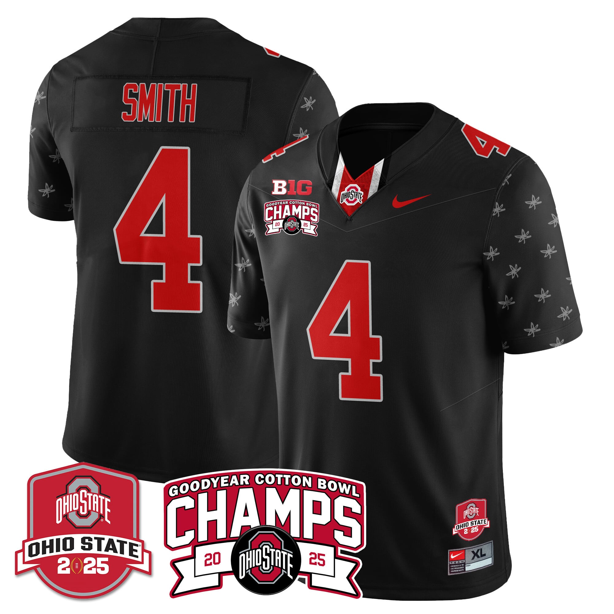 Men’s Ohio State Buckeyes 2024 Cotton Bowl Champions Jersey N3 – All Stitched