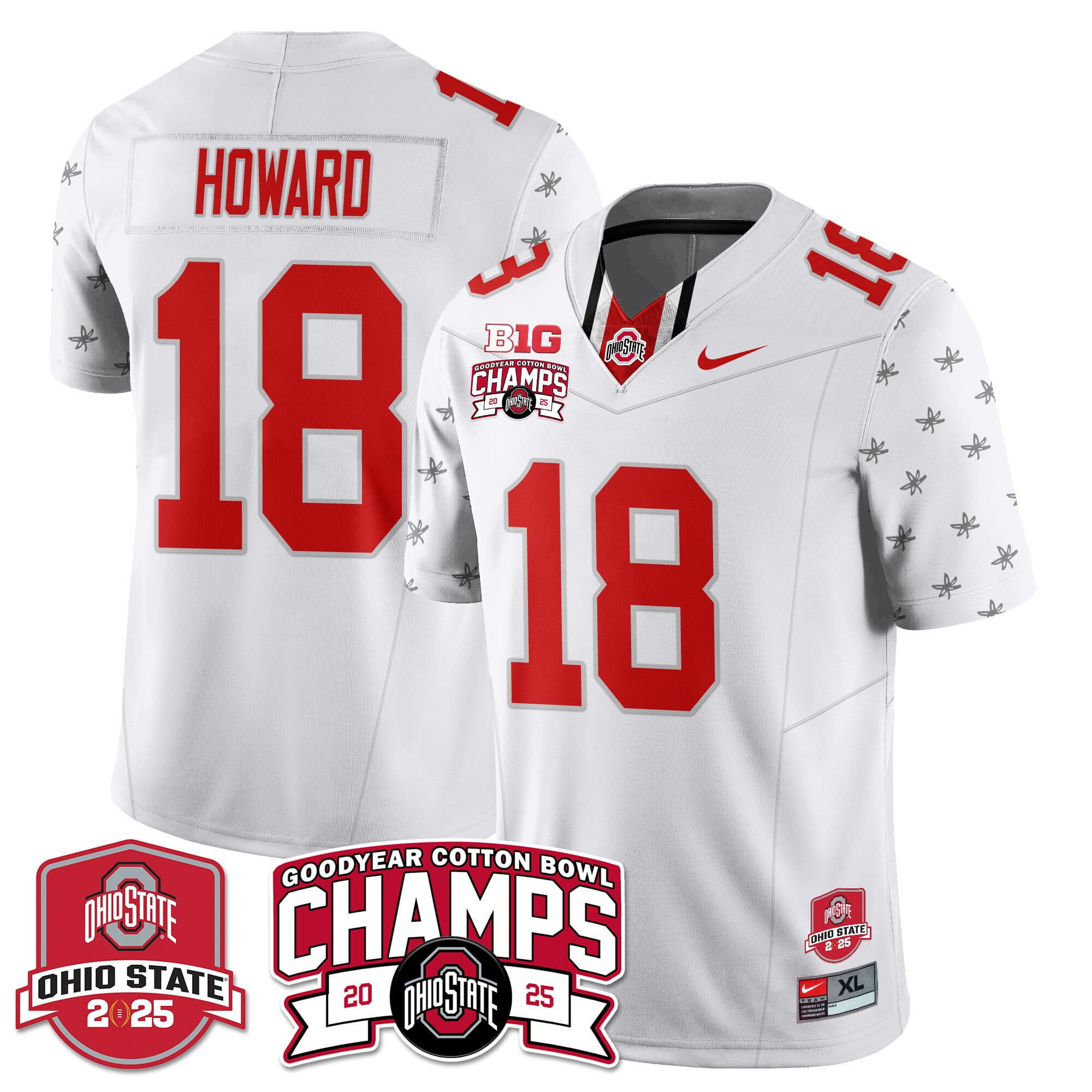 Men’s Ohio State Buckeyes 2024 Cotton Bowl Champions Jersey N3 – All Stitched