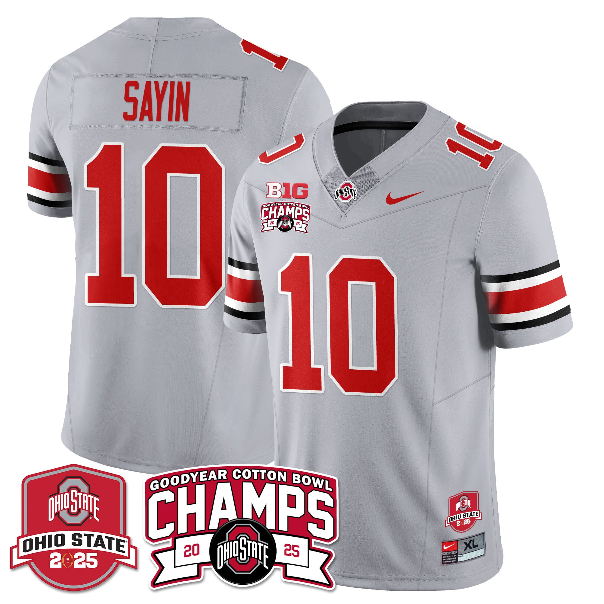 Men’s Ohio State Buckeyes 2024 Cotton Bowl Champions Jersey N3 – All Stitched