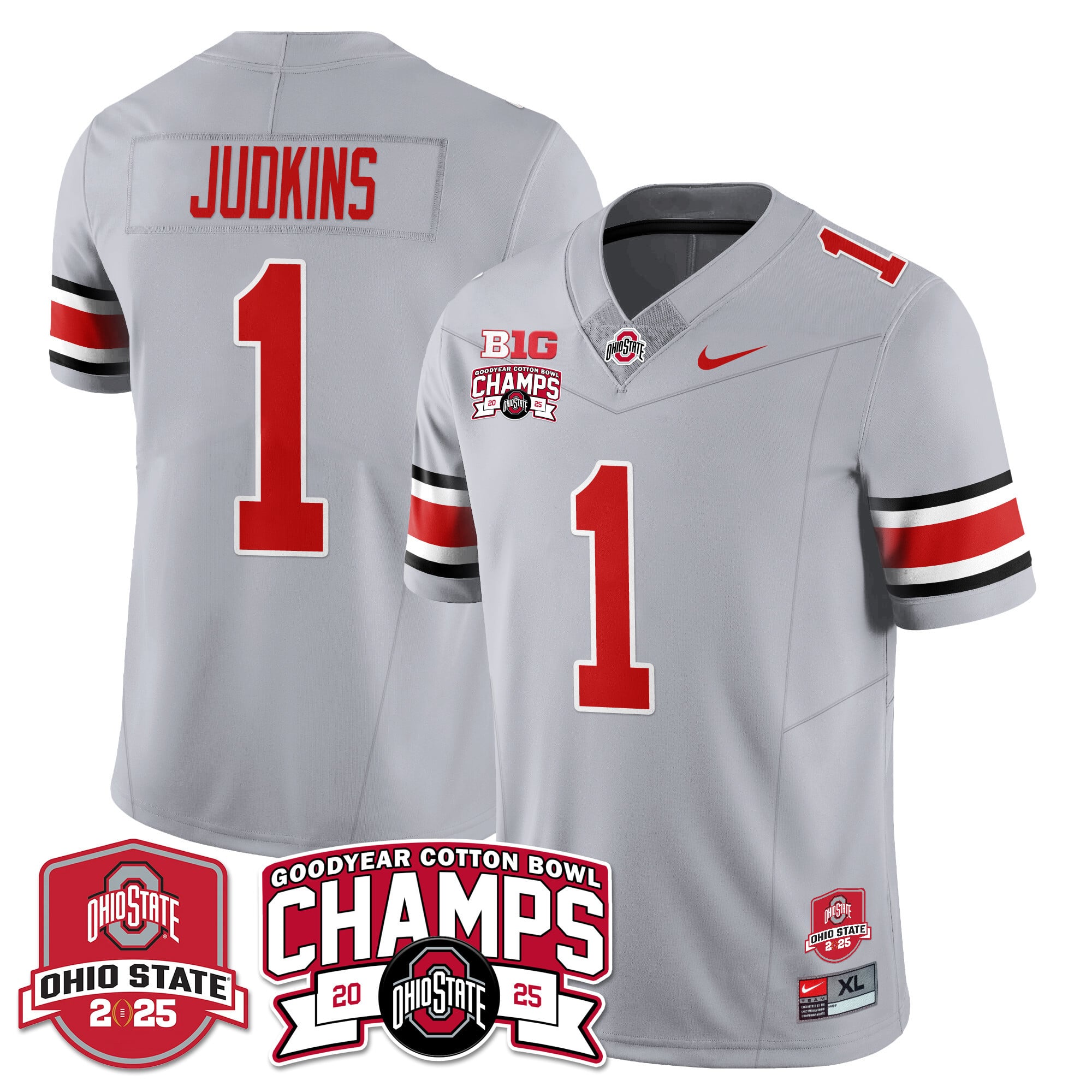 Men’s Ohio State Buckeyes 2024 Cotton Bowl Champions Jersey N3 – All Stitched