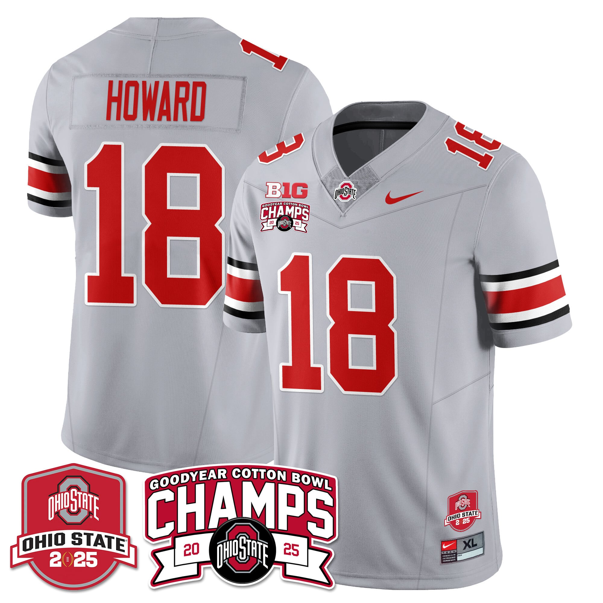 Men’s Ohio State Buckeyes 2024 Cotton Bowl Champions Jersey N3 – All Stitched