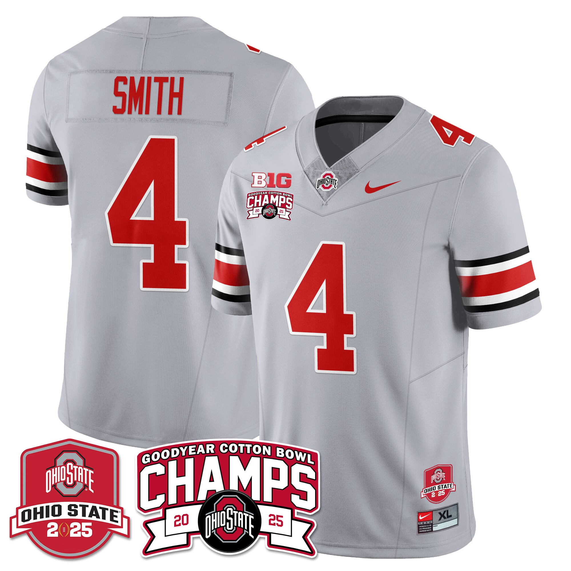 Men’s Ohio State Buckeyes 2024 Cotton Bowl Champions Jersey N3 – All Stitched