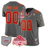 Custom Name/Gender Ohio State Buckeyes 2024 National Champions Limited Gold Jersey N1 – All Stitched
