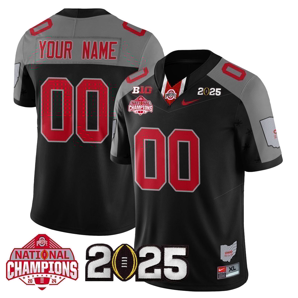 Custom Name/Gender Ohio State Buckeyes 2024 National Champions Limited Jersey N2 – All Stitched