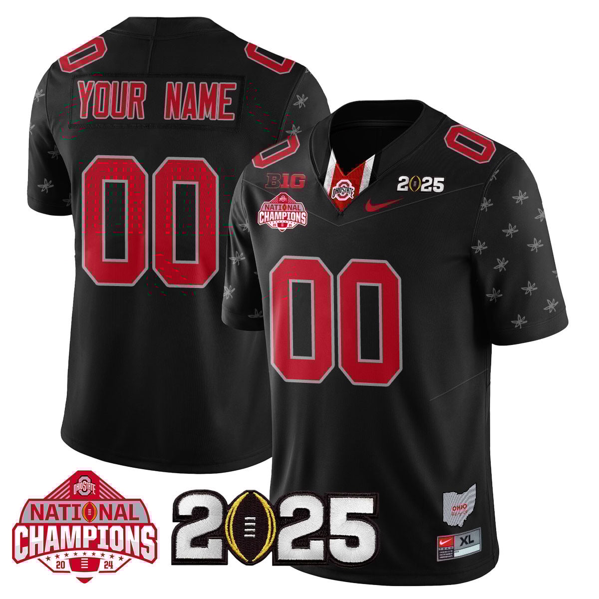 Custom Name/Gender Ohio State Buckeyes 2024 National Champions Limited Jersey N2 – All Stitched