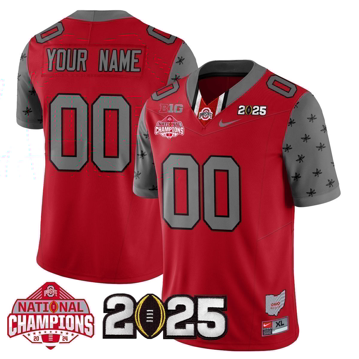 Custom Name/Gender Ohio State Buckeyes 2024 National Champions Limited Jersey N2 – All Stitched