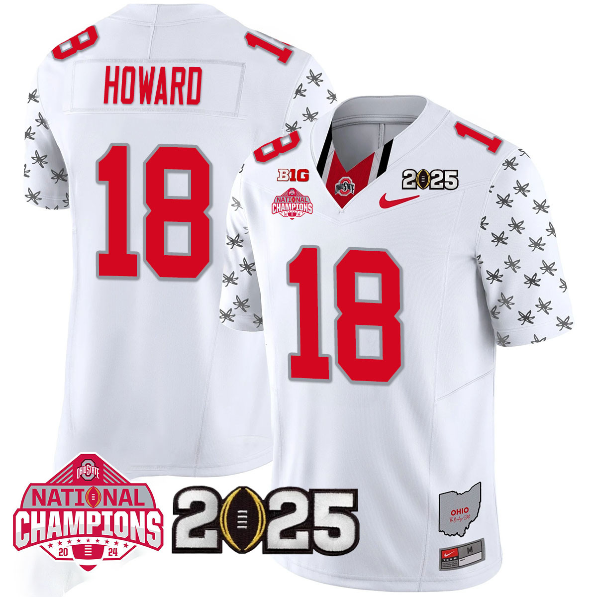 Men’s Ohio State Buckeyes 2024 National Champions Limited Jersey N2 – All Stitched