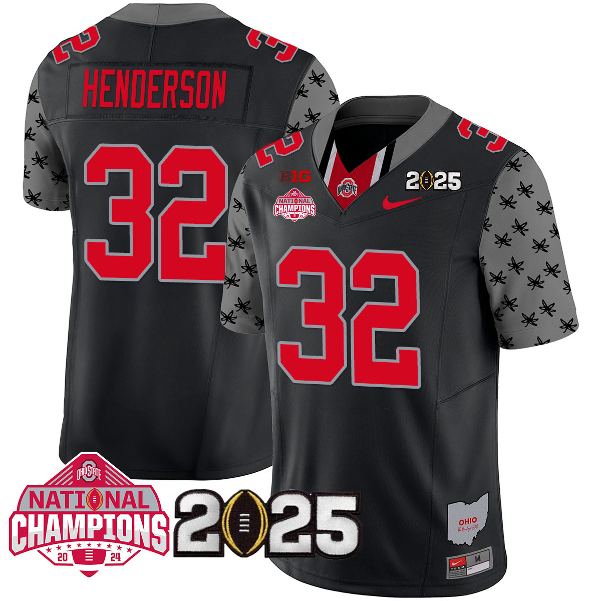 Men’s Ohio State Buckeyes 2024 National Champions Limited Jersey N2 – All Stitched