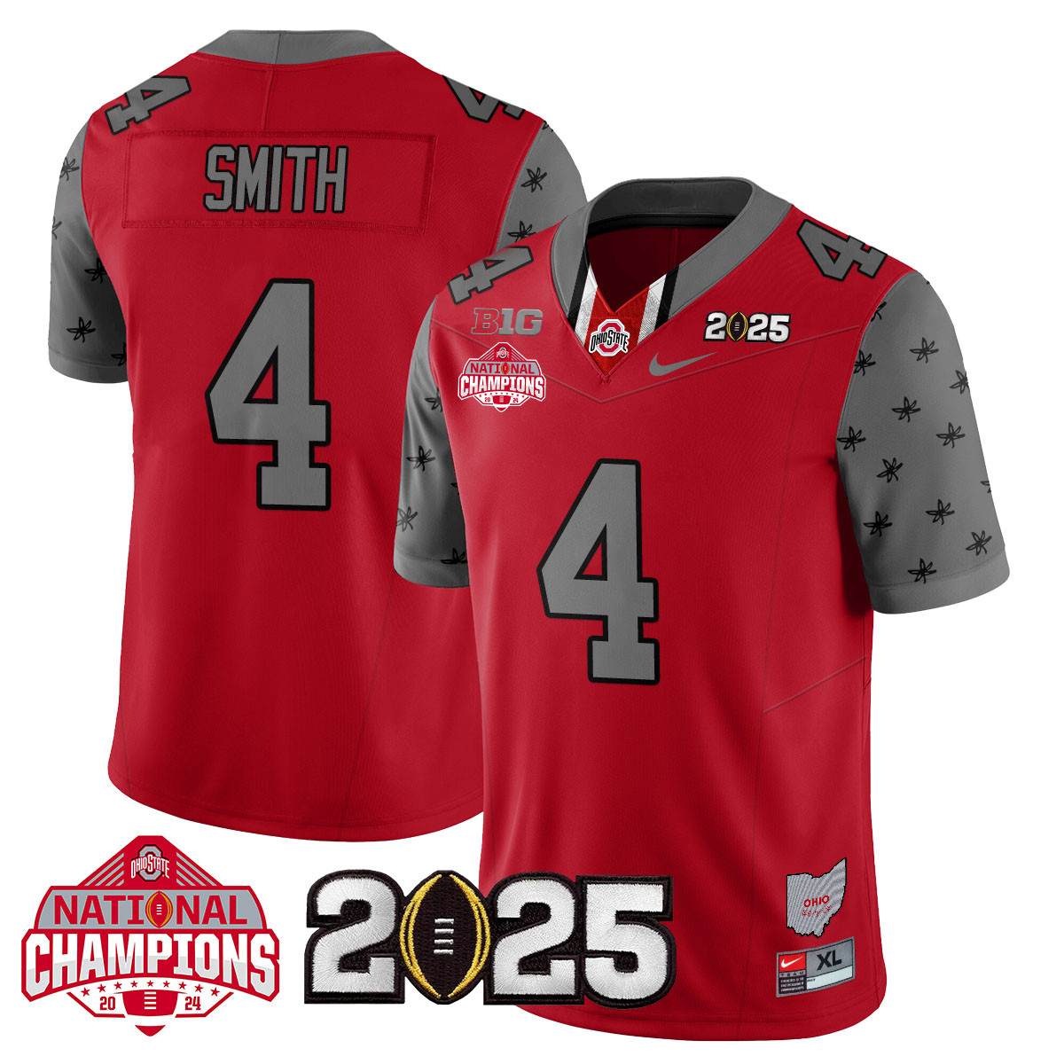 Men’s Ohio State Buckeyes 2024 National Champions Limited Jersey N2 – All Stitched