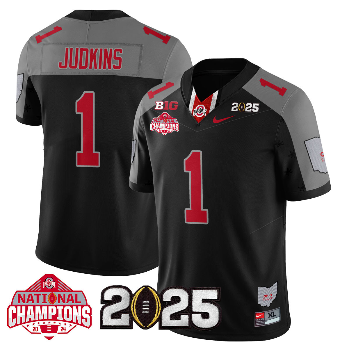 Men’s Ohio State Buckeyes 2024 National Champions Limited Jersey N2 – All Stitched