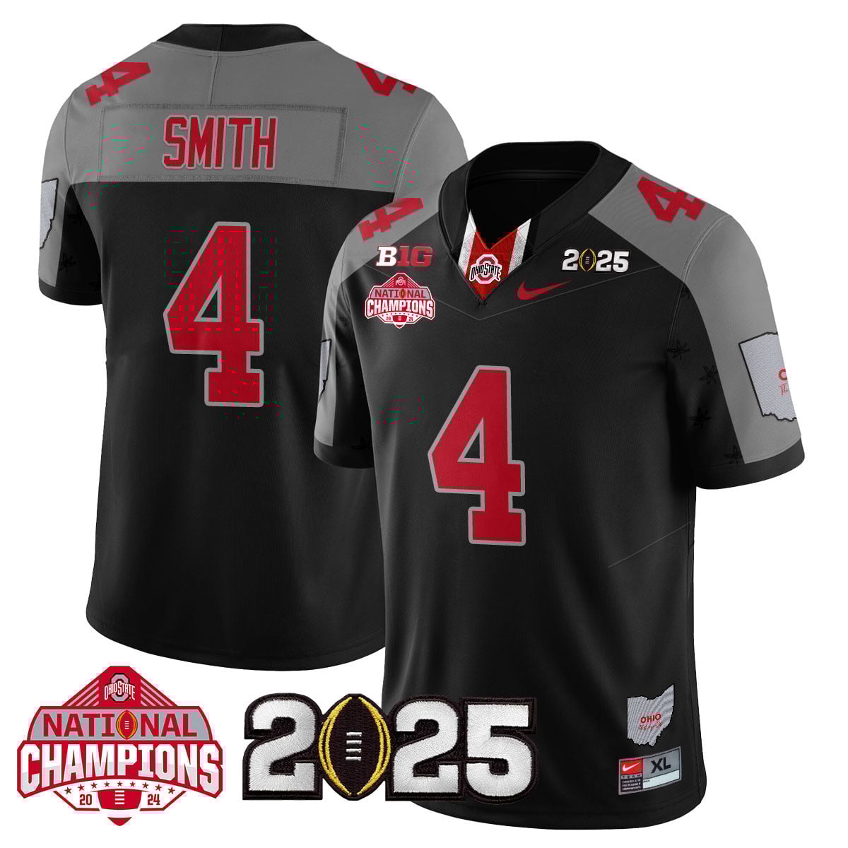 Men’s Ohio State Buckeyes 2024 National Champions Limited Jersey N2 – All Stitched