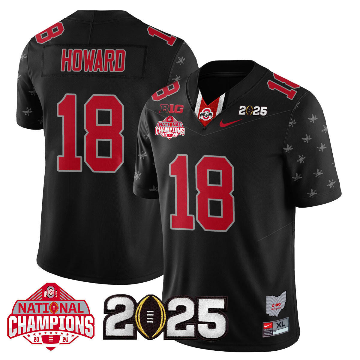 Men’s Ohio State Buckeyes 2024 National Champions Limited Jersey N2 – All Stitched