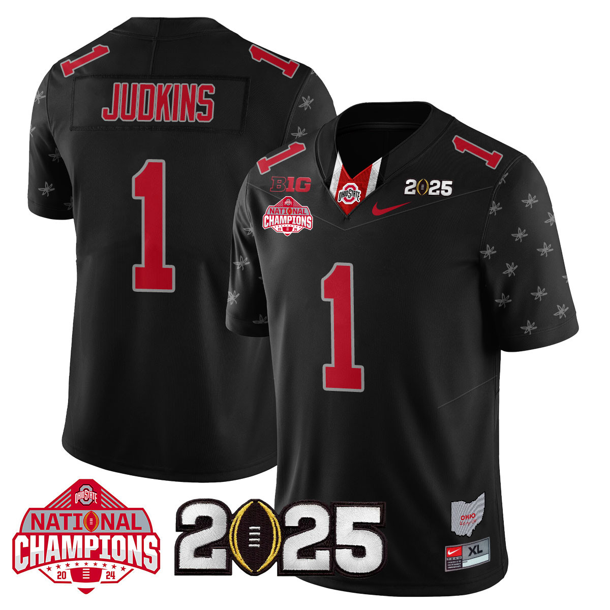 Men’s Ohio State Buckeyes 2024 National Champions Limited Jersey N2 – All Stitched