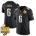 Men’s Philadelphia Eagles Super Bowl LIX Champions Gold Vapor Limited Jersey – All Stitched