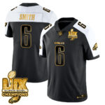 Men’s Philadelphia Eagles Super Bowl LIX Champions Gold Vapor Limited Jersey – All Stitched