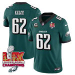 Men’s Philadelphia Eagles Super Bowl LIX Champions Gold Vapor Limited Jersey – All Stitched