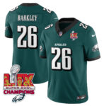 Men’s Philadelphia Eagles Super Bowl LIX Champions Gold Vapor Limited Jersey – All Stitched