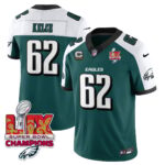 Men’s Philadelphia Eagles Super Bowl LIX Champions Gold Vapor Limited Jersey – All Stitched