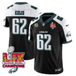 Men’s Philadelphia Eagles Super Bowl LIX Champions Gold Vapor Limited Jersey – All Stitched