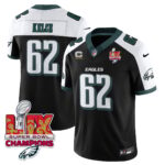 Men’s Philadelphia Eagles Super Bowl LIX Champions Gold Vapor Limited Jersey – All Stitched