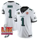Men’s Philadelphia Eagles Super Bowl LIX Champions Gold Vapor Limited Jersey – All Stitched
