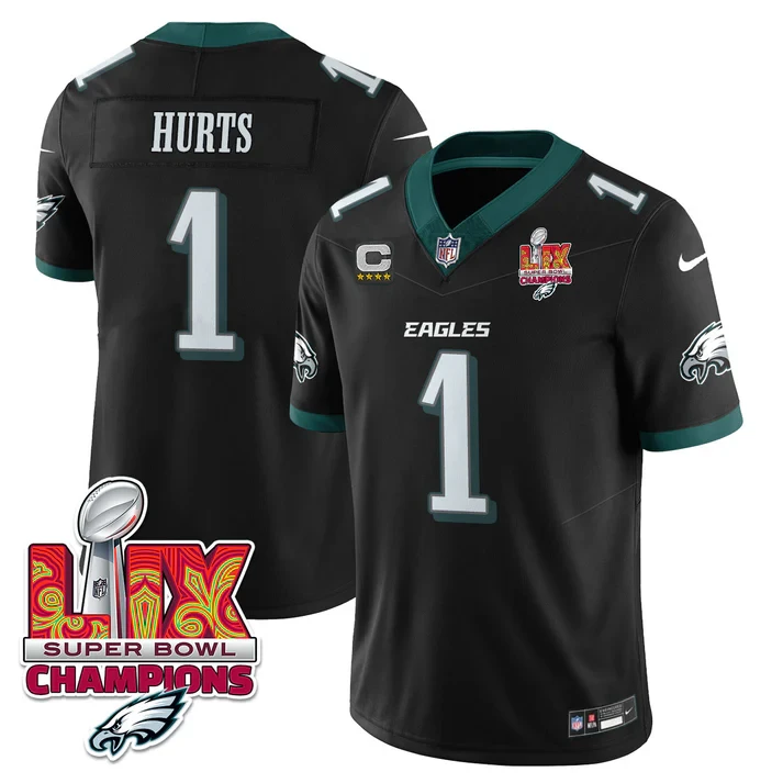 Men’s Philadelphia Eagles Super Bowl LIX Champions Gold Vapor Limited Jersey – All Stitched