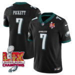 Men’s Philadelphia Eagles Super Bowl LIX Champions Gold Vapor Limited Jersey – All Stitched