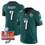 Men’s Philadelphia Eagles Super Bowl LIX Champions Gold Vapor Limited Jersey – All Stitched