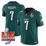 Men’s Philadelphia Eagles Super Bowl LIX Champions Gold Vapor Limited Jersey – All Stitched