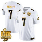 Men’s Philadelphia Eagles Super Bowl LIX Champions Gold Vapor Limited Jersey – All Stitched