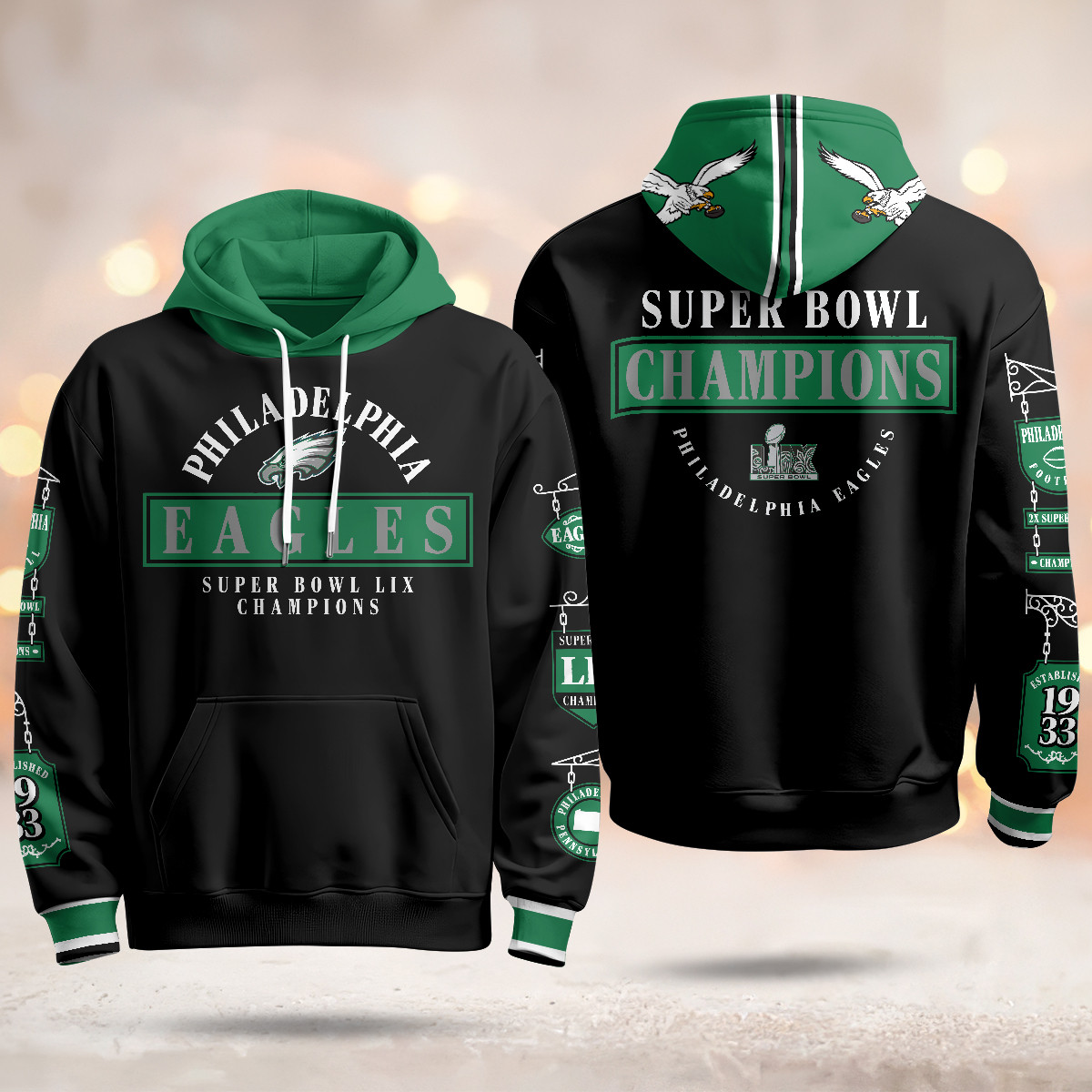 Philadelphia Eagles Super Bowl LIX Champions Limited Hoodie N2