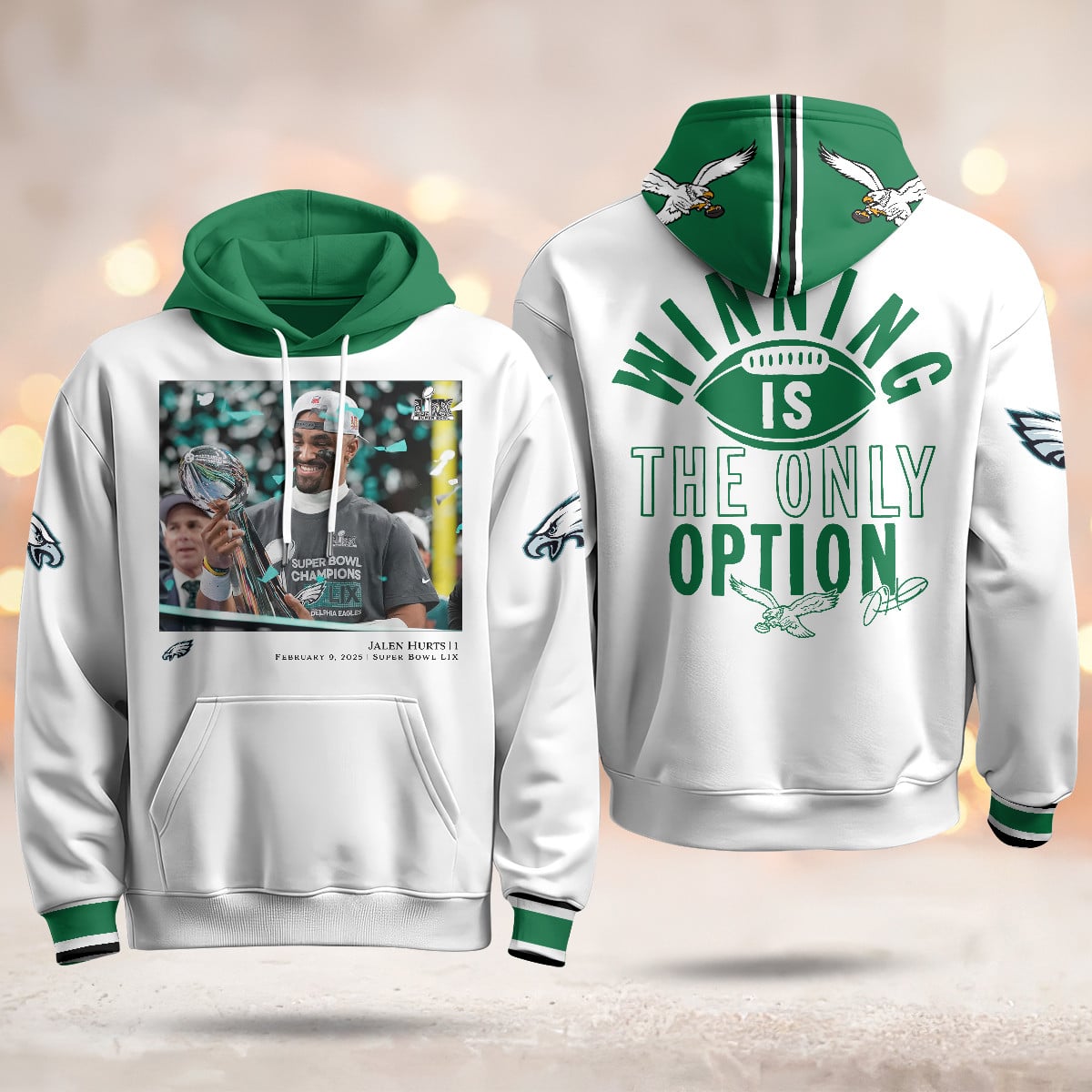Philadelphia Eagles Super Bowl LIX Champions Limited Hoodie N3