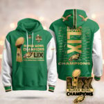 Philadelphia Eagles Super Bowl LIX Champions Roster Signing Gold Hoodie