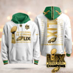 Philadelphia Eagles Super Bowl LIX Champions Roster Signing Gold Hoodie
