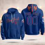 Custom Name New York Mets Blue Road 2025 Hoodie – All Stitched