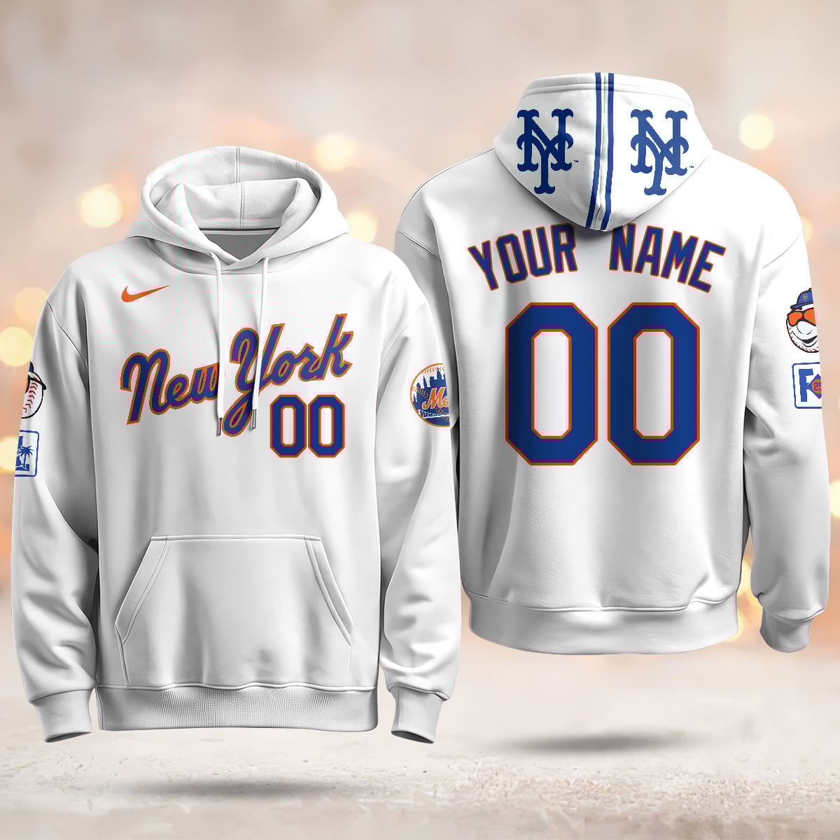 Custom Name New York Mets Blue Road 2025 Hoodie – All Stitched