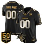 Custom Tampa Bay Buccaneers 50th Season Limited Jersey – All Stitched