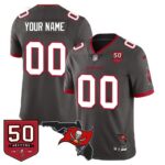 Custom Tampa Bay Buccaneers 50th Season Limited Jersey – All Stitched