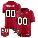 Custom Tampa Bay Buccaneers 50th Season Limited Jersey – All Stitched