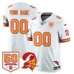Custom Tampa Bay Buccaneers 50th Season Limited Jersey – All Stitched