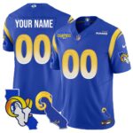 Custom Gender/Name Los Angeles Rams 2025 Vapor Limited Jersey – All Stitched