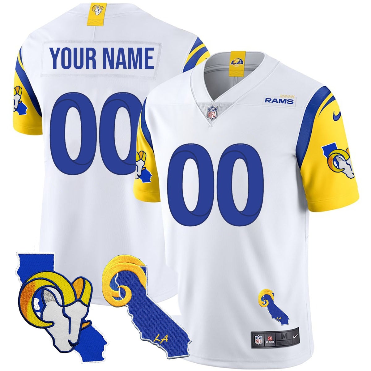 Custom Gender/Name Los Angeles Rams 2025 Vapor Limited Jersey – All Stitched