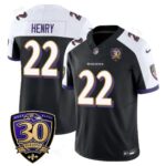 Men’s Baltimore Ravens Limited 30th Season Jersey – All Stitched