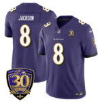 Men’s Baltimore Ravens Limited 30th Season Jersey – All Stitched