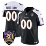 Custom Gender/Name Baltimore Ravens Limited 30th Season Jersey – All Stitched
