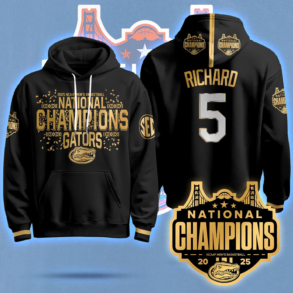 Florida Gators 2025 National Champions Basketball Hoodie N5 – Printed