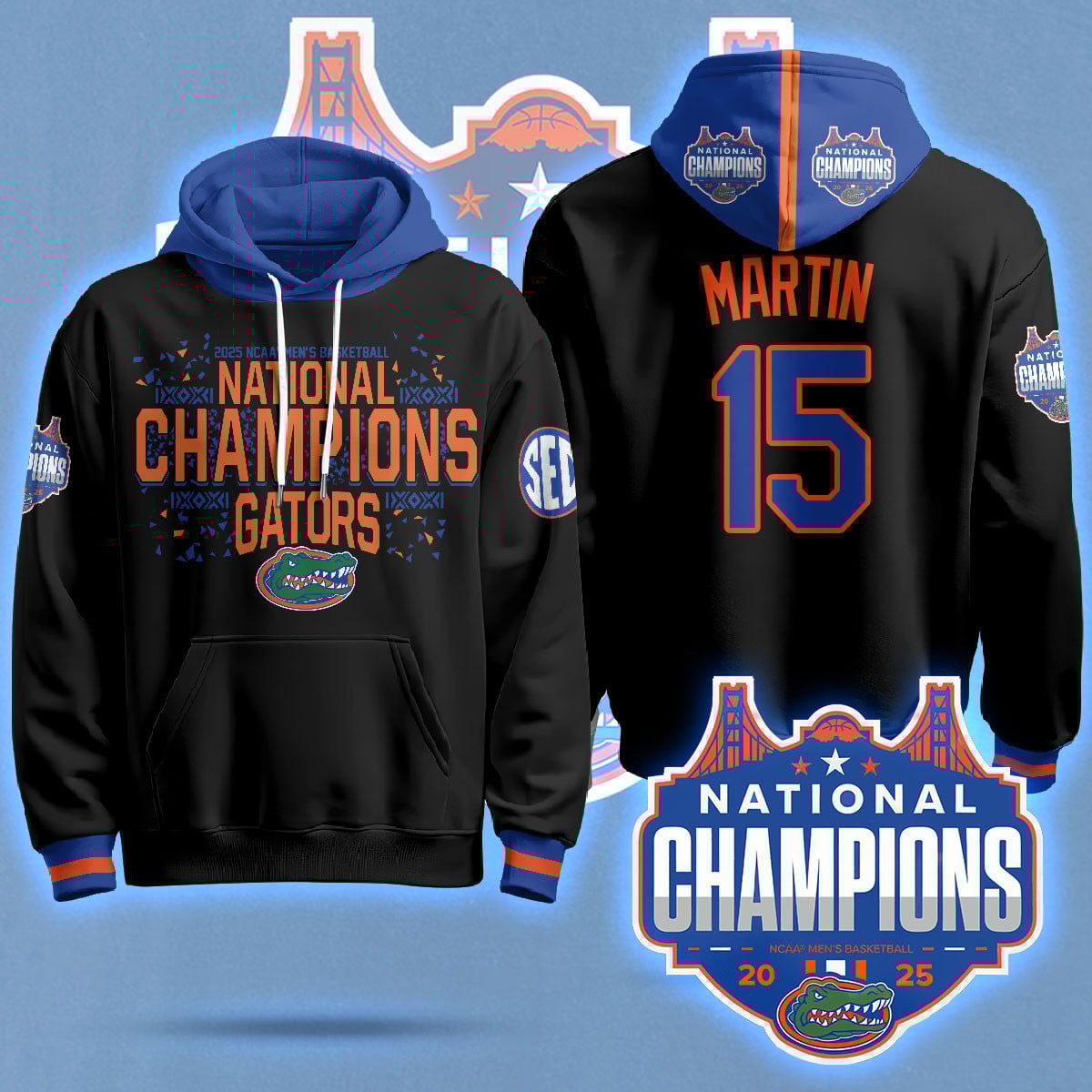 Florida Gators 2025 National Champions Basketball Hoodie N5 – Printed