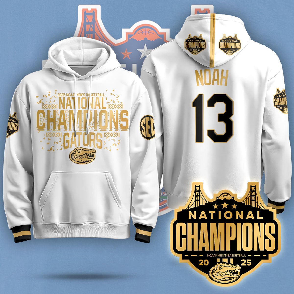 Florida Gators 2025 National Champions Basketball Hoodie N5 – Printed